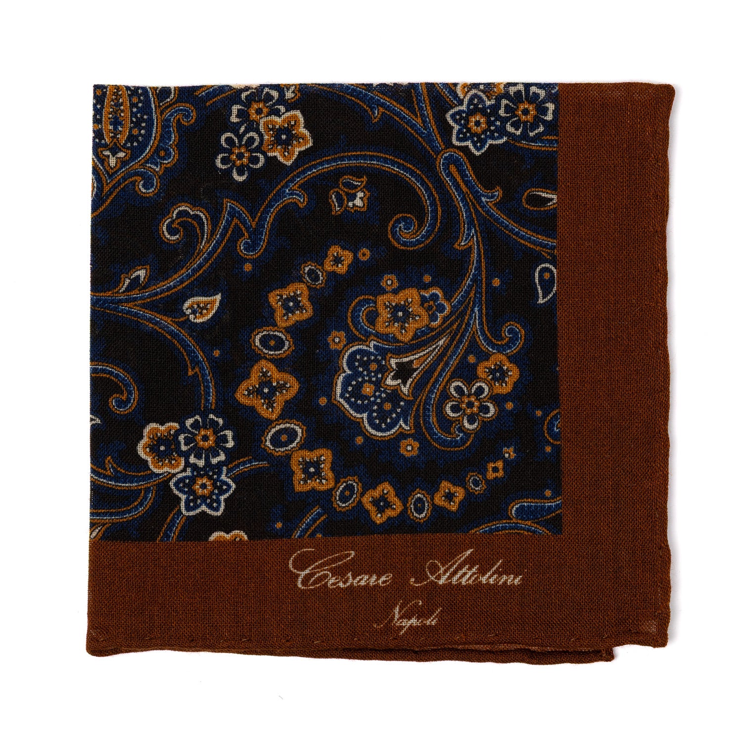 Pocket Square "Cachemire Turco" made from a Luxurious Wool Blend - hand-rolled